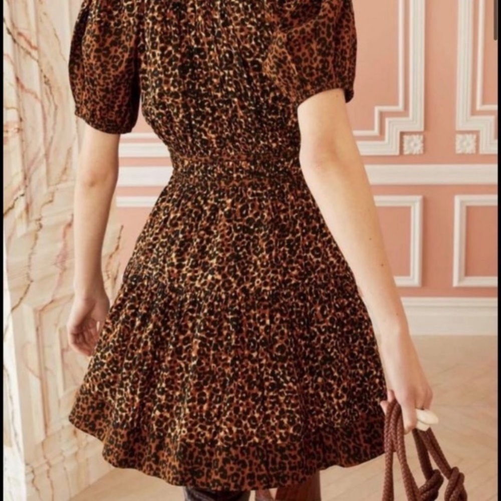 Ulla Johnson Mariana Puff Sleeve V-Neck Mini Dress Size 2 - Picture 4 of 16